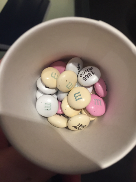 Without these M&MS I could not have gone on.